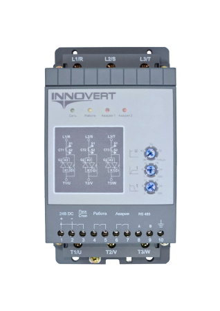 INNOVERT устройство плавного пуска , номинальный ток 2,2 а, питание управления 220в ac, rs-485 SSD112A43E